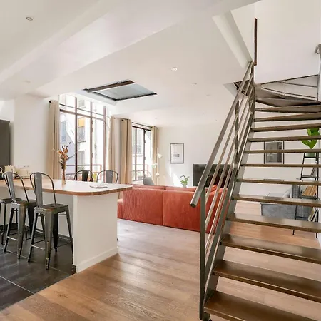 شقة Amazing Loft Between Le Marais And Bastille باريس